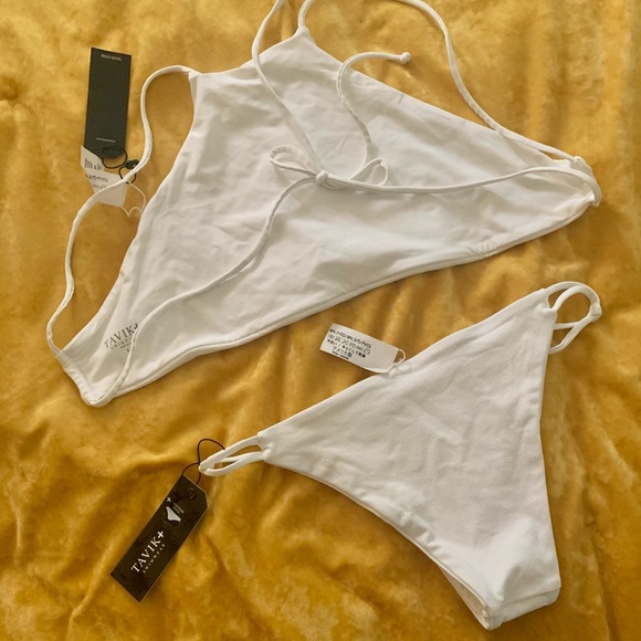 NWT Tavik Ryan Sport Ribbed White Bikini - Picture 4 of 5